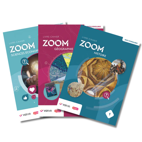 Pack Zoom Géo-Hist-Socioéco 1 (Pacte) - livres cahiers